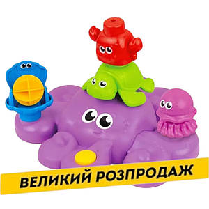 Іграшка для купання WinFun Восьминіг (морські тварини, що бризкають водою, на батарейці) 7117-NI Акція до 29.12