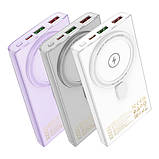 Універсальна Мобільна Батарея Power Bank Hoco Q22 Taurus 22.5W+PD20W magnetic digital display 10000mAh Колір, фото 3