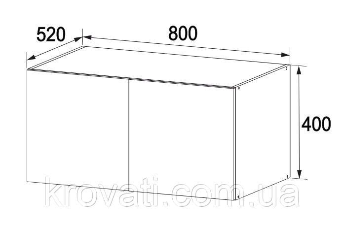 Брайт антресоль 800х520х400 Мастер Форм Німфея альба