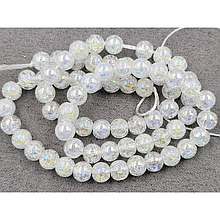 Намистини Сніговий кришталь 6мм з переливом