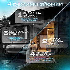 Вулична поворотна IP-камера відеоспостереження CF26-8MP CareCamPro 8mp (4mp+4mp) з зумом 8Х і датчиком руху, фото 6