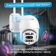 Вулична поворотна IP камера відеоспостереження CF26-8MP CareCamPro 8mp (4mp+4mp) із зумом 8Х і датчиком руху, фото 6