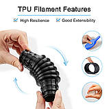 Пластик SUNLU TPU-SILK Burgundy, Classic Spool, 1.75mm, 1kg, 210-240°C, Пурпурно-Червоний філамент для 3Д-друку, фото 5