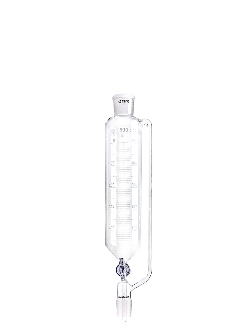 Воронка циліндрична крапельна з переливом та мітками SIMAX, Чехія 500 ml.