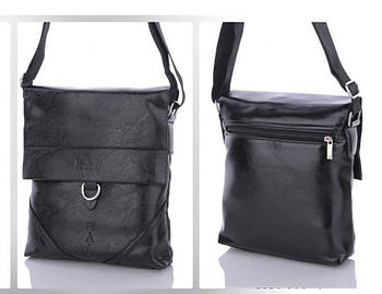 Чоловіча сумка через плече 27*24 см з клапаном та довгим ремінцем штучна шкіра Panda