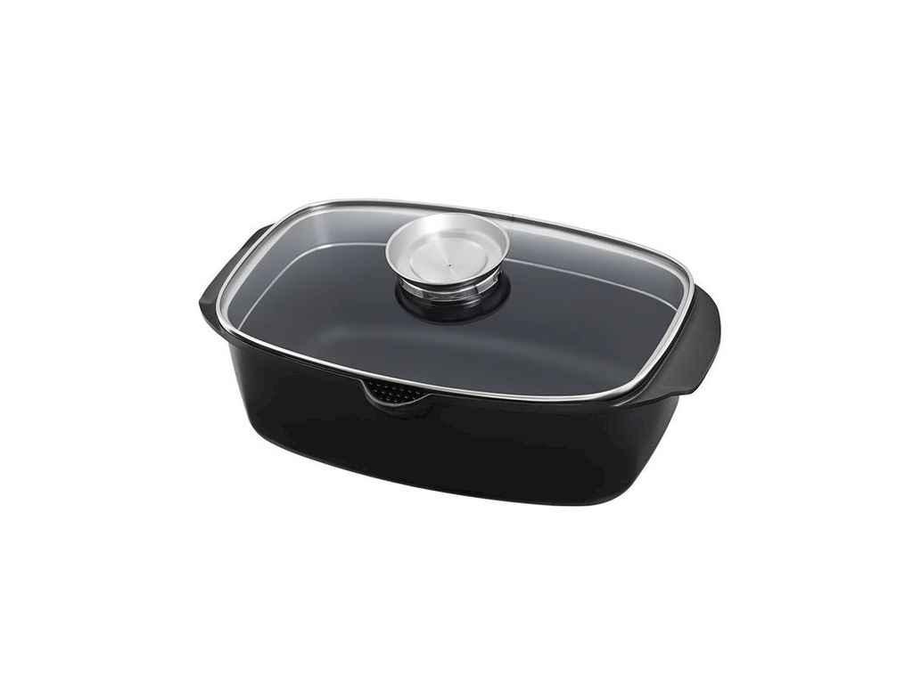 Гусятниця 5,6л Black Pro New з алюмінію з антипригарним покриттям з кришкою 55873 ТМ LESSNER