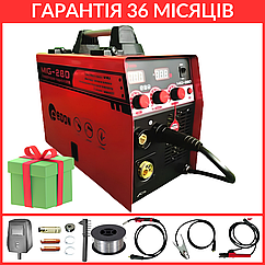 Зварювальний напівавтомат Edon MIG-280 NEW + MMA (Єврорукав, 20-280 А, MIG/MAG 0.8-1.2 мм, MMA 1.6-4.0 мм, Гарантія 3 роки)