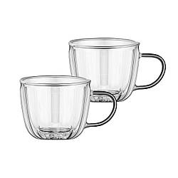 Набір чашок із подвійним дном ARDESTO скло 350 мл 2 шт