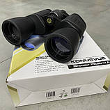 Бінокль KONUS KONUSVUE 10x50 W.A., широкий кут огляду, чохол, ремінь, захисні кришки, фото 3