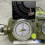 Компас тактичний KONUS KONUSTAR 11, колір Зелений, рідинний артилерійський компас для військових, фото 7