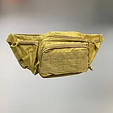 Сумка тактична на пояс або через плече, Койот, 43 х 13 см, Оксфорд, Yakeda, підсумок тактичний на пояс, фото 4