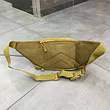 Сумка тактична на пояс або через плече, Койот, 43 х 13 см, Оксфорд, Yakeda, підсумок тактичний на пояс, фото 10