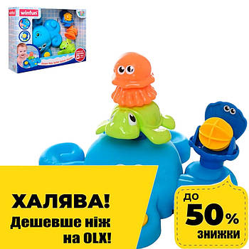 Іграшка для купання WinFun Восьминіг (довжина 20см, водоспад) 7117A-NI Акція до 29.12