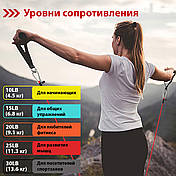 Набір еспандерів для фітнесу WCG T15 . 5 джгутів + ЧОХОЛ, фото 4