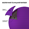 М'яч для фітнесу (фітбол) WCG 65 Anti-Burst 300кг Фіолетовий + насос, фото 7