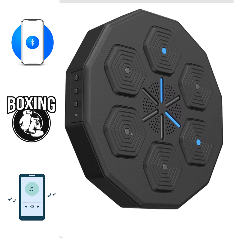 Інтерактивна мішень для боксу, Настінна боксерська мішень 40х40х7, 5 см. Блютуз, фото 1