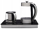 Електрочайник із заварником proficook pc-tks 1056 скляний, фото 2