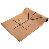 Килимок для йоги корково-каучуковий Yoga mat Record FI-7156-10 183x61 мx0.4 cм, фото 5
