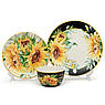 Сервіз столовий з кераміки з малюнком квітів на 4 персони «Букет соняшників» Certified International, фото 3