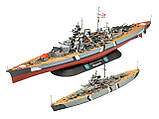 Збірна модель (1:700) (1:1200) Корабель "Bismarck", 2 моделі в наборі (Подарунковий набір), фото 5
