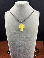 Крестик из янтаря 37/27 мм. к-158