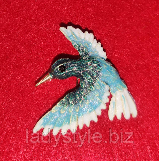 купить украшения с фианитами брошка птица пусеты подарок женщине пирсинг