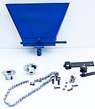 Бункер для добрива на картоплесаджалку мотоблочну (шнековий механізм, об'єм 4л, розміщення заднє нижнє), фото 2