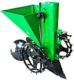 Картоплесаджалка мотоблочна однорядна КСН-34 з об'ємом бункера 34л і кроком посадки 20-25-30см, фото 3