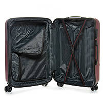 Дорожня Валіза 2/1 ABS-пластик FASHION 804 red.Дорожні валізи на колесах гуртом і в роздріб в Україні, фото 6