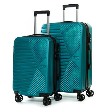 Дорожня Валіза 2/1 ABS-пластик FASHION 804 emerald.Дорожні валізи на колесах гуртом і в роздріб в Україні