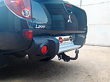 Фаркоп Mitsubishi L200 2006-2015 (Мітсубісі Л200) без підрізу бампера, фото 6