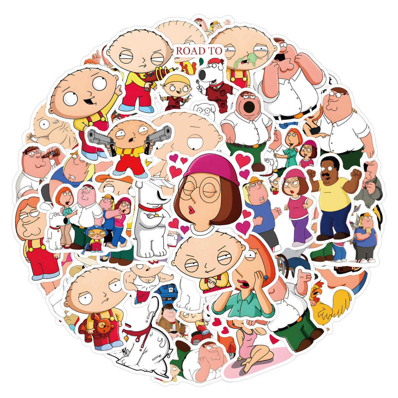 Стікерпак Гріффіни Набір наліпок GeekLand Family Guy 110 штук 2457275790