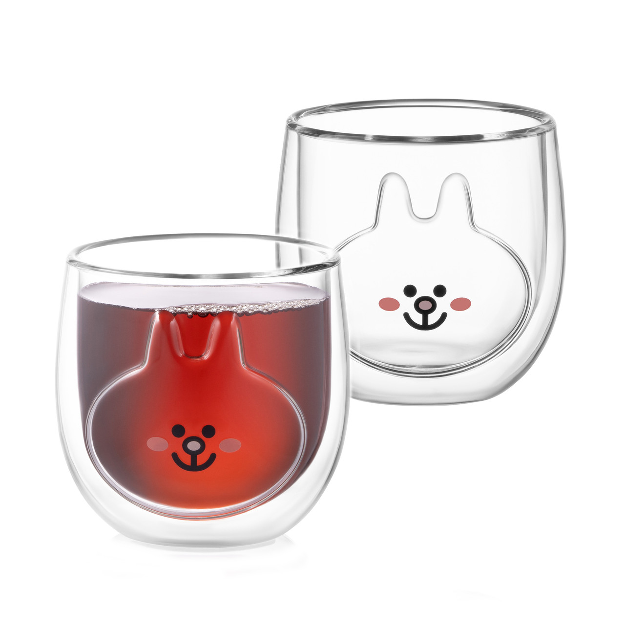 Набір чашок із подвійним дном ARDESTO Animals скло 300 мл 2 шт, фото 1