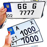 Іменний американський квадратний автономер | каадрат 15*30 см, фото 3