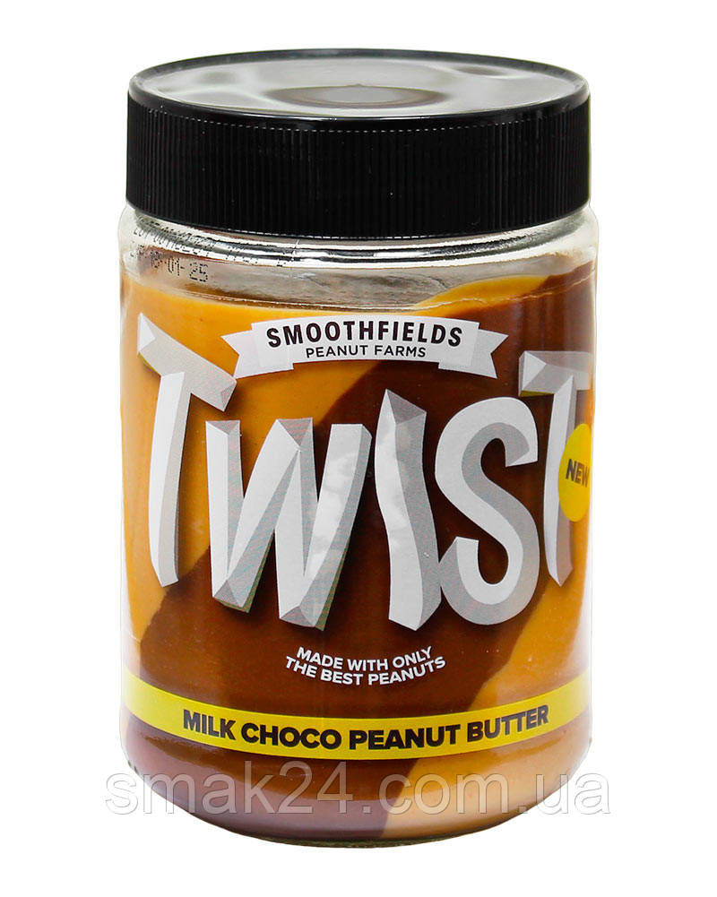 Шоколадно-Арахісова паста (крем) з молочним шоколадом Twist Smoothfields 350 г Іспанія