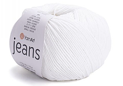 Пряжа Jeans 01 білий