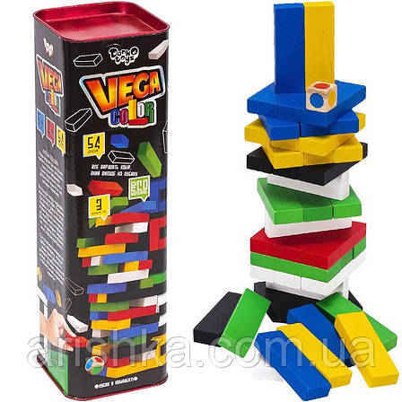 Розвиваюча настільна гра vega вега,дженга Danko Toys, фото 1