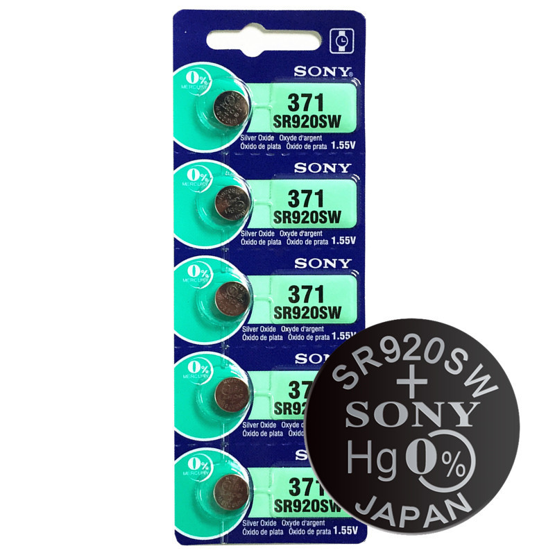 Батарейка SONY 371 SR920SW 1.55V 5 штук, фото 1
