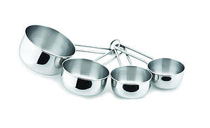 GIPFEL Набір мірних чашок COMELY 4 шт (нерж.сталь), матова поліровка усередині, дзеркальна поліровка зовні
