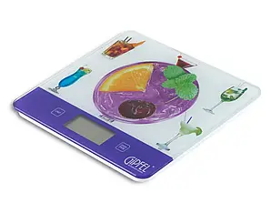GIPFEL Ваги кухонні електронні RIO 20х18х1, 6см з брошурою рецептів. Матеріал: загартоване скло, пластик.