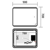 Зеркало Mixxus Premium OLIVARY MR19-90x70-Reverse с Led Touch, Anti-fog, димером (3-6,5kK) (MP6630), фото 8