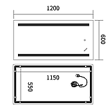 Дзеркало Mixxus Premium LINES MR17-120x60-Reverse з Led Touch, Anti-fog, димером, регулятором яскравості, фото 8