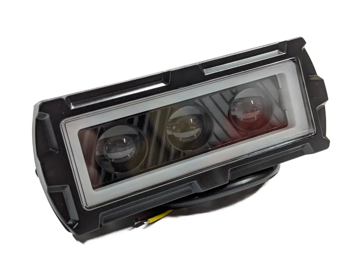 Світлодіодна фара HP-GZD-311-01 12/24V ближнє світло (біле та жовте) з DRL. Чітка світло-тіньова межа