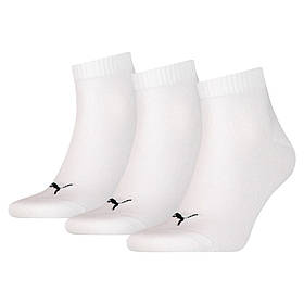 Спортивні шкарпетки Puma Unisex Quarter Plain 3-Pakk 906978-33, Білий, Розмір (EU) — 3 (39-42)