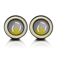 Протитуманітні LED фари з ангельськими очками 64 mm 10 W 1200 lm (2 шт.)