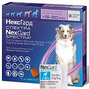 Нексгард Спектра для собак 15-30 кг Nexgard Spectra таблетка проти бліх, кліщів і глистів, 1 таблетка