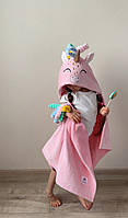 Дитячий рушник з капюшоном Єдиноріжок / рушник для дівчинки / рушник з капюшоном дитяче / рушник за мо
