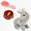 Іграшковий улюбленець кроленя для рольових ігор дитині Плюшевий кролик Переноска хатинка звірку Догляд за тваринкою, фото 2