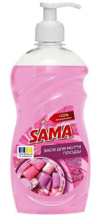 Засіб для миття посуду 550г SAMA "Bubble gum"