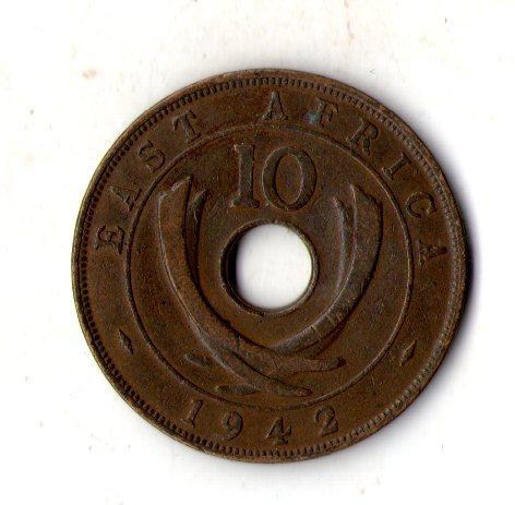 Британська Східна Африка 10 центів, 1942 рік Георг VI №3002, фото 1